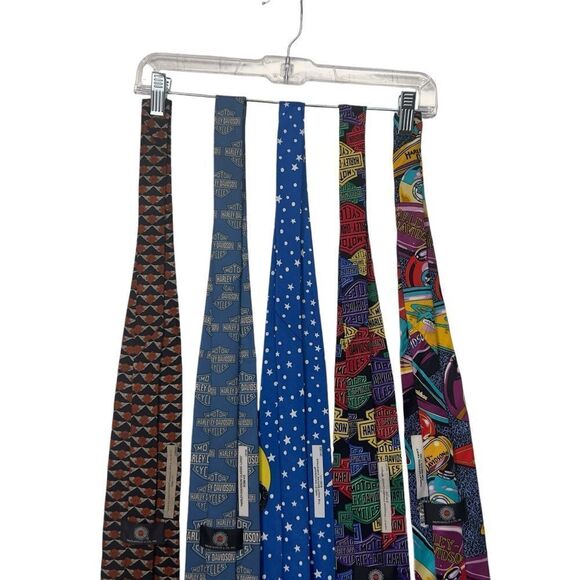 LOT of 5! Harley Davidson Ties ice for each season! Harley Davidson Christmas - Picture 14 of 16